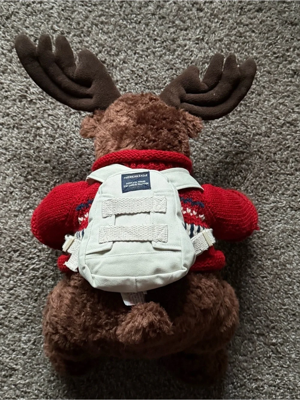 Vintage American Eagle Mac The Moose Plush 16”